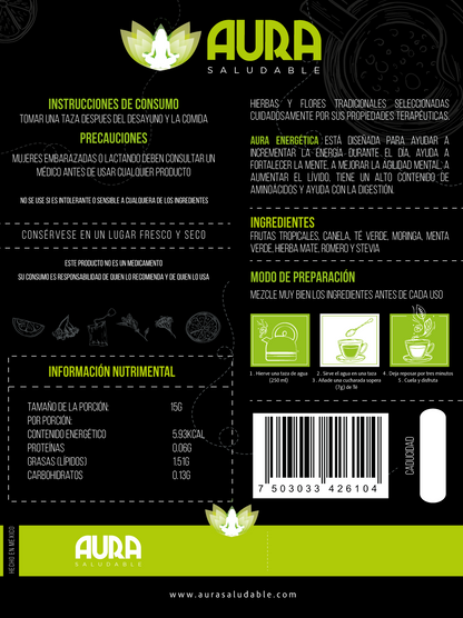 Etiqueta Trasera Te para la Energia