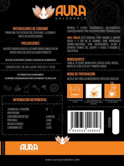 Etiqueta Trasera Te Adelgazante