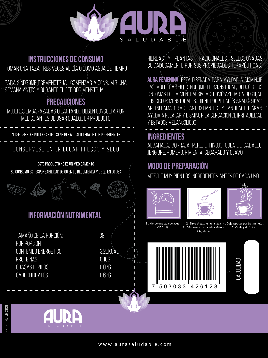Etiqueta Trasera Te para Colicos